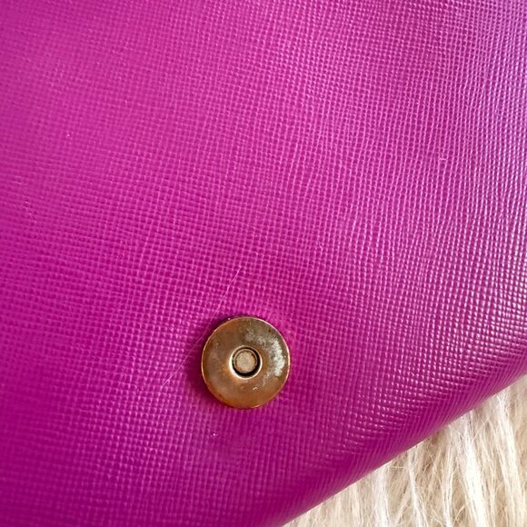 Tory Burch Chain Wallet - Purple Leather - Picture 7 of 9